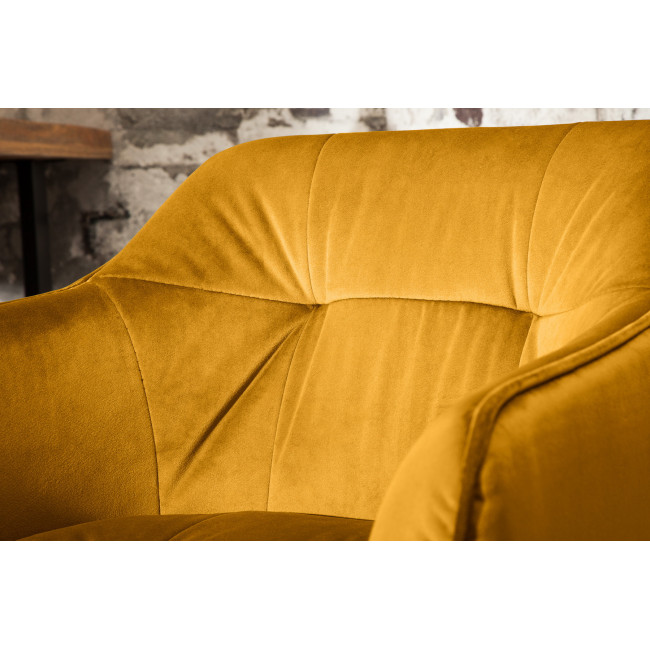 Barová stolička 40308 Loft Zamat Žltá Barová stolička 40308 Loft Zamat Žltá