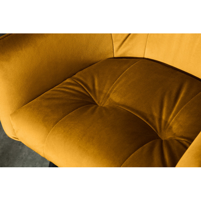 Barová stolička 40308 Loft Zamat Žltá Barová stolička 40308 Loft Zamat Žltá