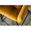 Barová stolička 40308 Loft Zamat Žltá Barová stolička 40308 Loft Zamat Žltá