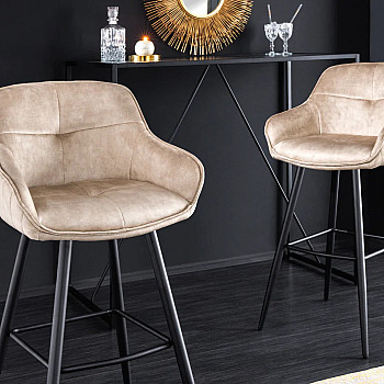 Barová stolička Euphoria 43686 Zamat - Champagne