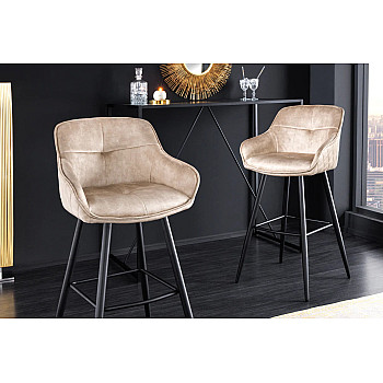 Barová stolička Euphoria 43686 Zamat - Champagne