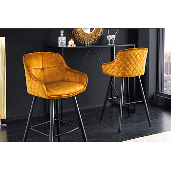 Barová stolička Euphoria 43687 Zamat - Žltá