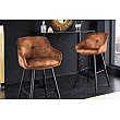 Barová stolička Euphoria 43689 Zamat - Hnedá
