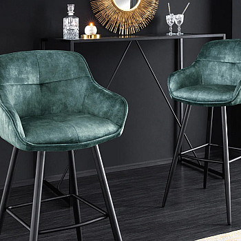 Barová stolička Euphoria 43691 Zamat - Petrol