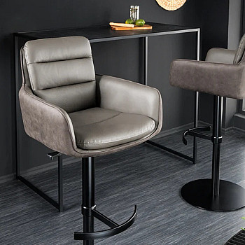 Barová stolička George 44720 Kožená Taupe