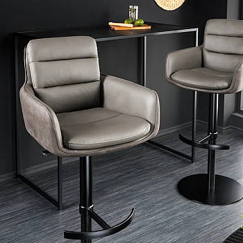 Barová stolička George 44720 Kožená Taupe