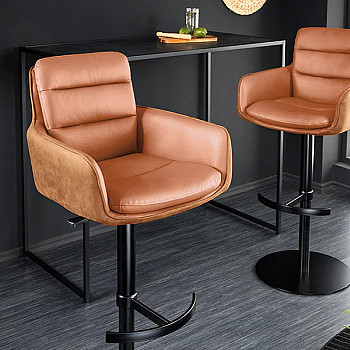 Barová stolička George 46177 Kožená Cognac