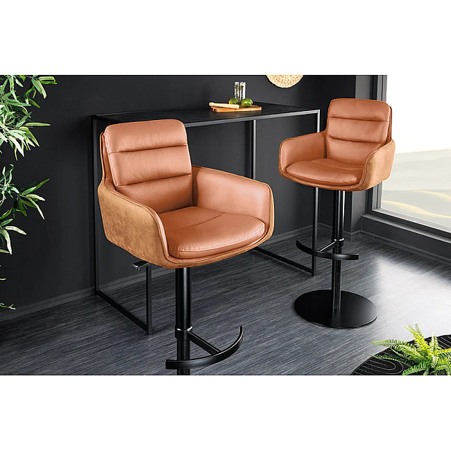 Barová stolička George 46177 Kožená Cognac