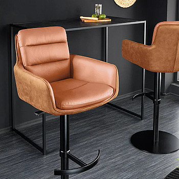 Barová stolička George 46177 Kožená Cognac