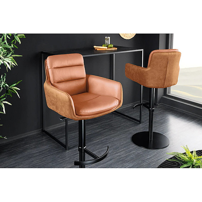 Barová stolička George 46177 Kožená Cognac