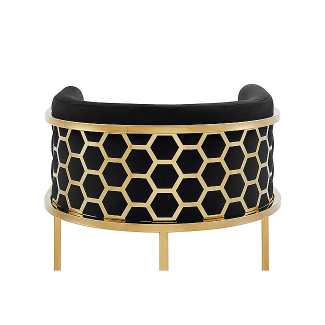 Barová stolička Elegance 47502 Zamat - Čierna