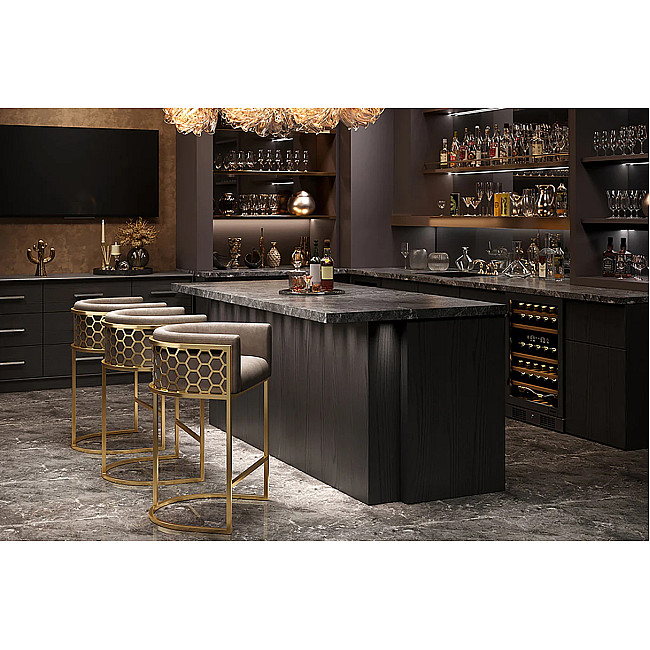 Barová stolička Elegance 47503 Zamat - Béžová