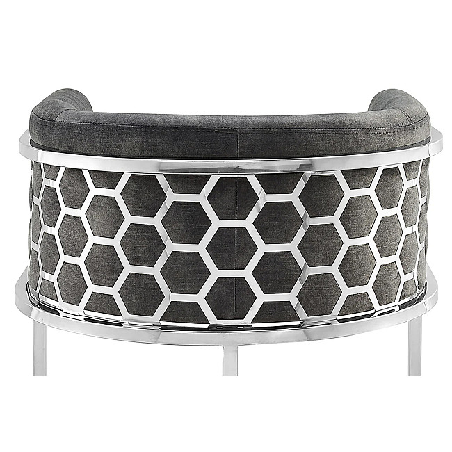 Barová stolička Elegance 47504 Zamat - Šedá