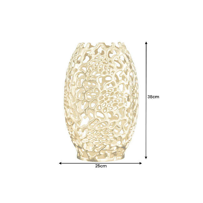 Dekorácia Váza Abstract 43219 Zlatá 40cm