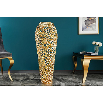 Dekorácia Váza Abstract 43220 Zlatá 90cm