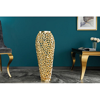 Dekorácia Váza Abstract 43221 Zlatá 65cm
