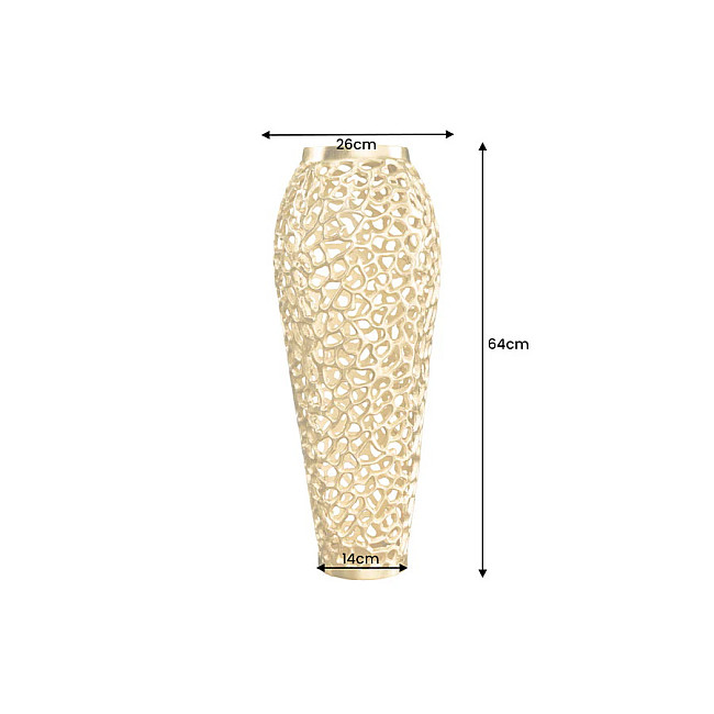 Dekorácia Váza Abstract 43221 Zlatá 65cm