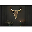 Dekorácia na stenu Bull 45561 Zlatá-Mango drevo