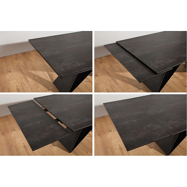 Rozkladací jedálenský stôl 38557 180/260 x 90cm Lava Ceramik