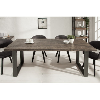 Jedálenský stôl 38655 160x90cm Masív drevo Mango šedé - PRODUKT JE SKLADOM - 1Ks