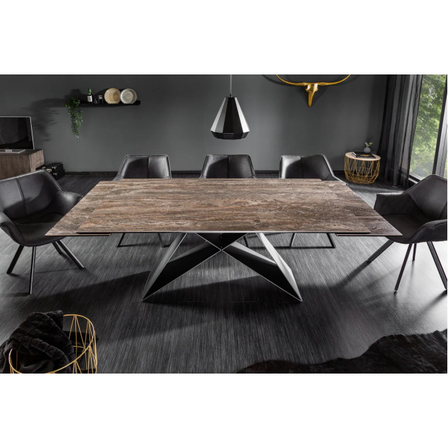 Rozkladací jedálenský stôl 39561 180/260 x 90cm Rust Look Ceramik Rozkladací jedálenský stôl 39561 180/260 x 90cm Rust Look Ceramik