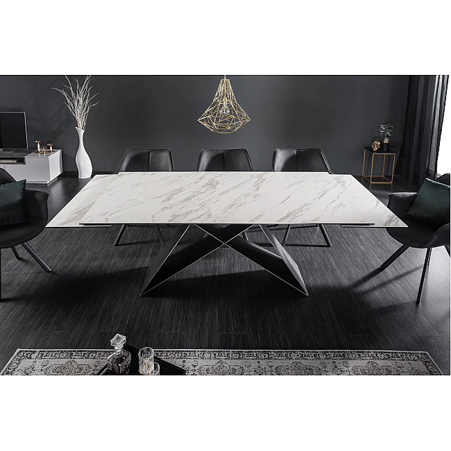 Rozkladací jedálenský stôl 39562 180/260 x 90cm White Look Ceramik Rozkladací jedálenský stôl 39562 180/260 x 90cm White Look Ceramik