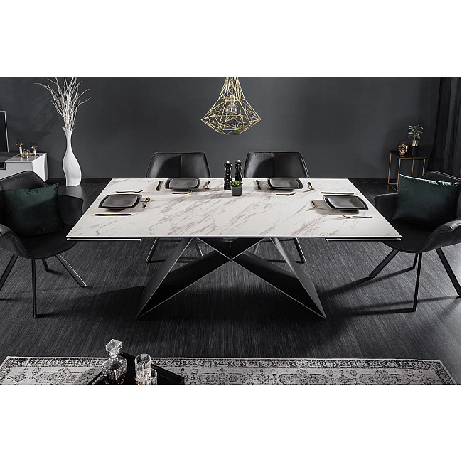 Rozkladací jedálenský stôl 39562 180/260 x 90cm White Look Ceramik Rozkladací jedálenský stôl 39562 180/260 x 90cm White Look Ceramik