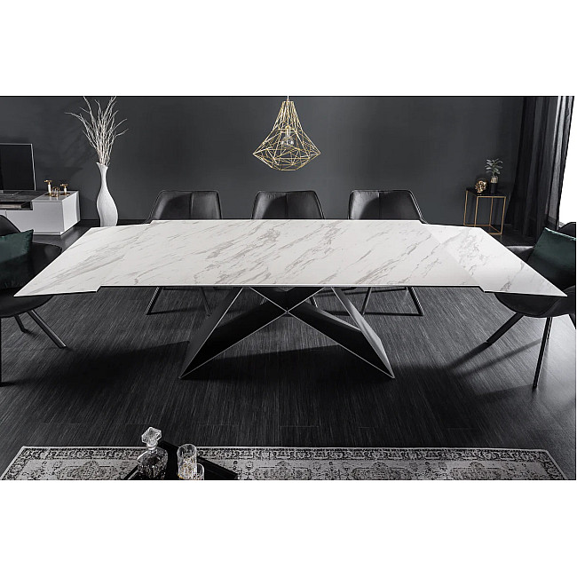 Rozkladací jedálenský stôl 39562 180/260 x 90cm White Look Ceramik Rozkladací jedálenský stôl 39562 180/260 x 90cm White Look Ceramik