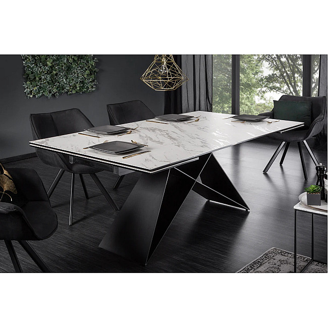 Rozkladací jedálenský stôl 39562 180/260 x 90cm White Look Ceramik Rozkladací jedálenský stôl 39562 180/260 x 90cm White Look Ceramik