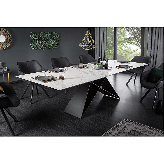 Rozkladací jedálenský stôl 39562 180/260 x 90cm White Look Ceramik Rozkladací jedálenský stôl 39562 180/260 x 90cm White Look Ceramik
