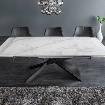 Rozkladací jedálenský stôl 40122 180/220/260 x 90cm White Ceramik 