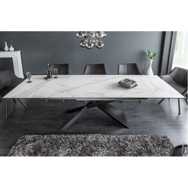 Rozkladací jedálenský stôl 40122 180/220/260 x 90cm White Ceramik Rozkladací jedálenský stôl 40122 180/220/260 x 90cm White Ceramik