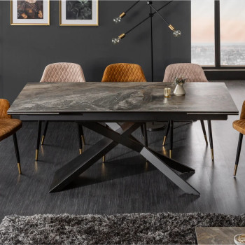Rozkladací jedálenský stôl 40644 180/220/260 x 90cm Marble Look Ceramik 