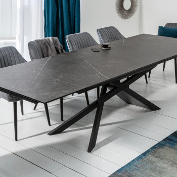 Rozkladací jedálenský stôl 40645 180/220/260 x 90cm Graphite Ceramik 
