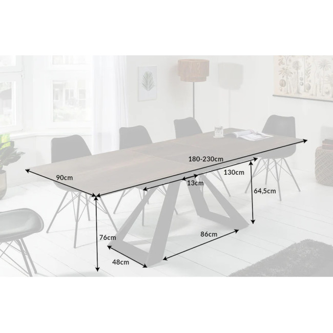 Rozkladací jedálenský stôl 40647 180/230 x 90cm Oak Look Ceramik Rozkladací jedálenský stôl 40647 180/230 x 90cm Oak Look Ceramik