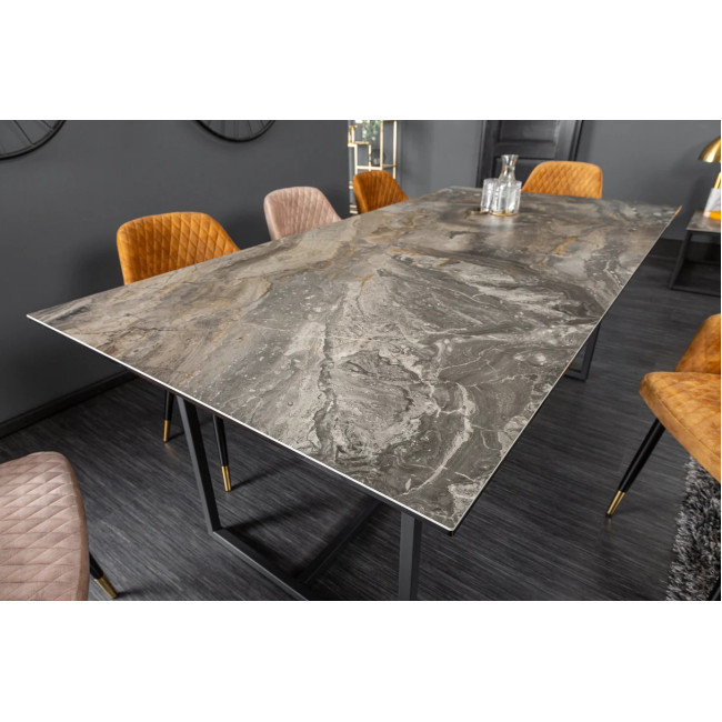 Jedálenský stôl 40668 200 x 100cm Marble Look Taupe Ceramik Jedálenský stôl 40668 200 x 100cm Marble Look Taupe Ceramik