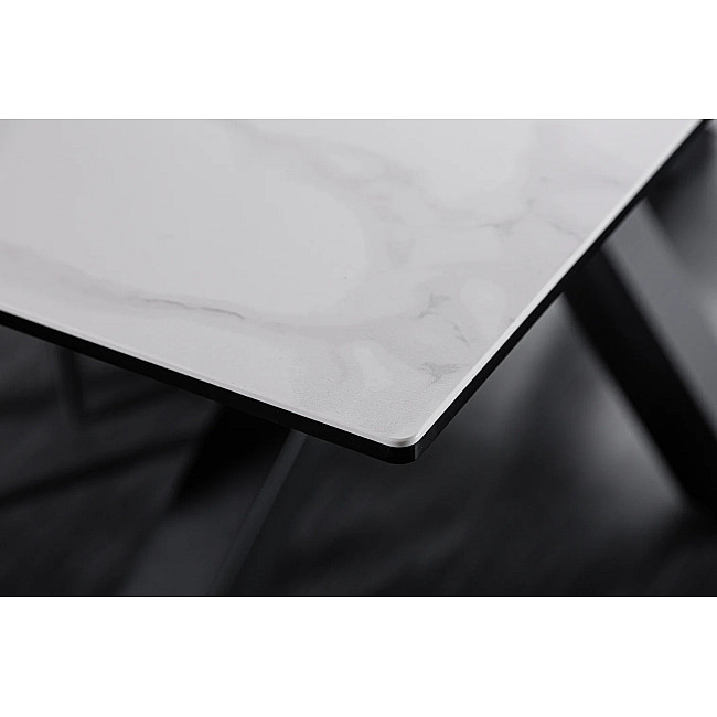 Rozkladací jedálenský stôl Eternity 41218 180/225x90cm Ceramik white marble