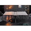 Rozkladací jedálenský stôl Eternity 41218 180/225x90cm Ceramik white marble