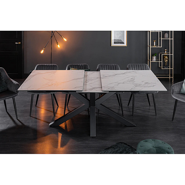 Rozkladací jedálenský stôl Eternity 41218 180/225x90cm Ceramik white marble