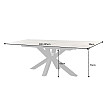 Rozkladací jedálenský stôl Eternity 41218 180/225x90cm Ceramik white marble