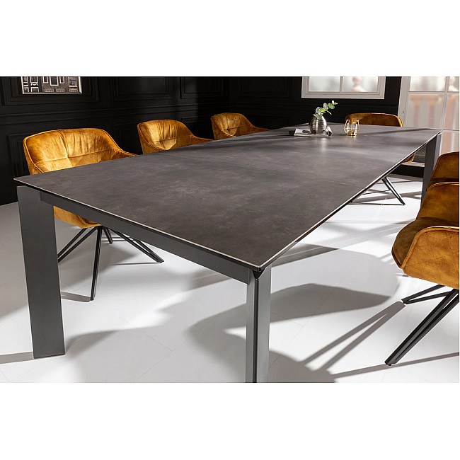 Rozkladací jedálenský stôl 41383 180/240 x 95cm Antracit Ceramik