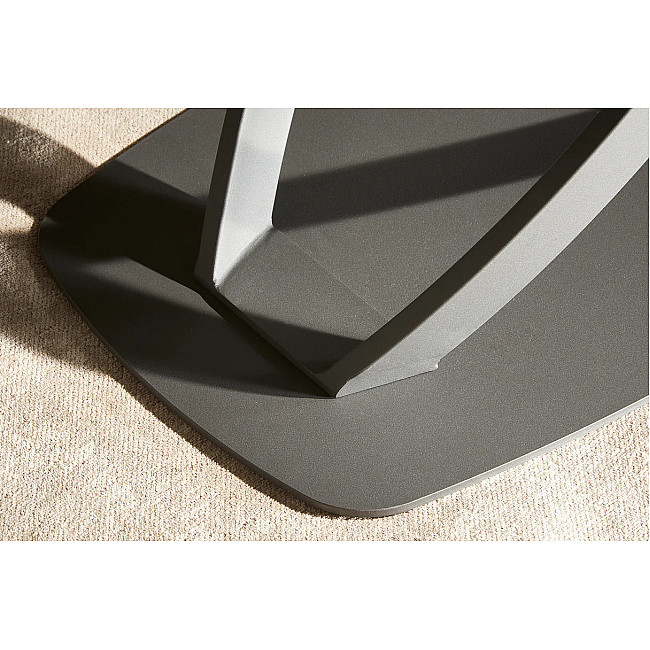 Rozkladací jedálenský stôl 41450 130/190 x 100cm Marble Look White Ceramik