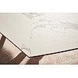 Rozkladací jedálenský stôl 41450 130/190 x 100cm Marble Look White Ceramik