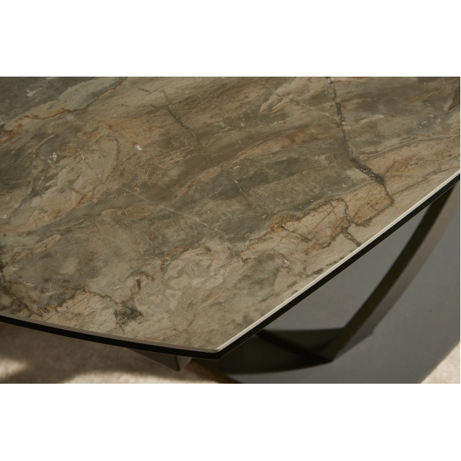 Rozkladací jedálenský stôl 41451 130/190 x 100cm Marble Look Taupe Ceramik Rozkladací jedálenský stôl 41451 130/190 x 100cm Marble Look Taupe Ceramik
