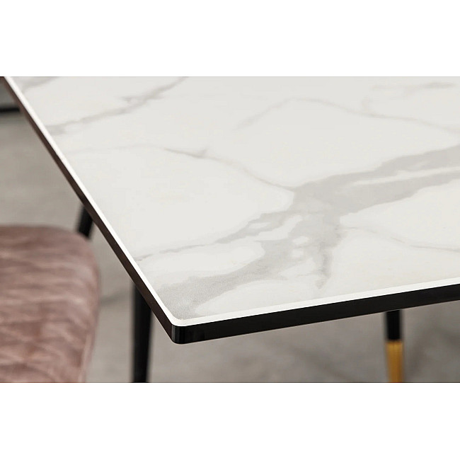 Rozkladací jedálenský stôl Marvelous 43842 180/220/260x90cm Ceramik white marble