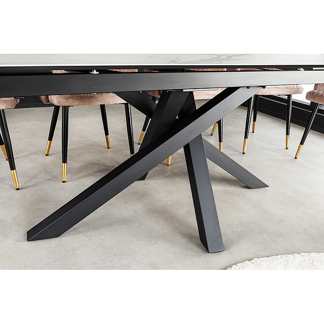 Rozkladací jedálenský stôl Marvelous 43842 180/220/260x90cm Ceramik white marble