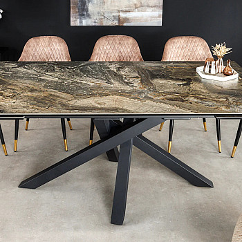 Rozkladací jedálenský stôl Marvelous 43843 180/220/260x90cm Ceramik taupe marble