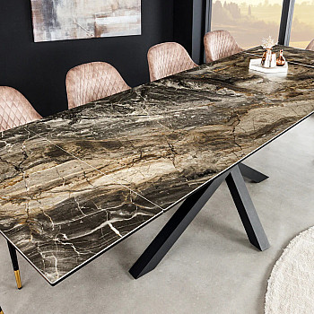Rozkladací jedálenský stôl Marvelous 43843 180/220/260x90cm Ceramik taupe marble