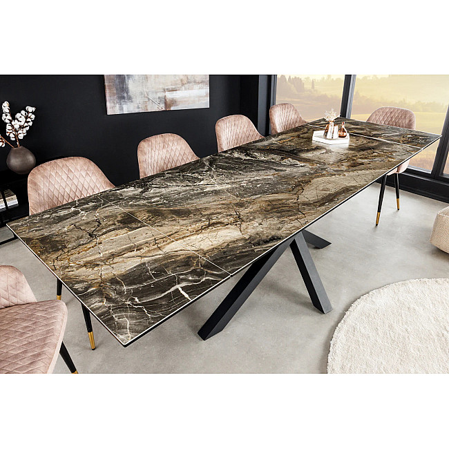 Rozkladací jedálenský stôl Marvelous 43843 180/220/260x90cm Ceramik taupe marble