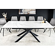 Rozkladací jedálenský stôl Alpine 43844 160/200x90cm Ceramik White marble